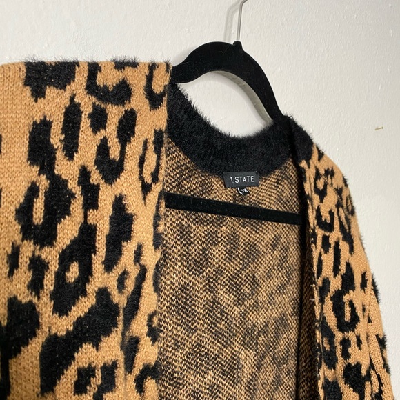 1. State Leopard Print Longline Cardigan 2X - Picture 4 of 4